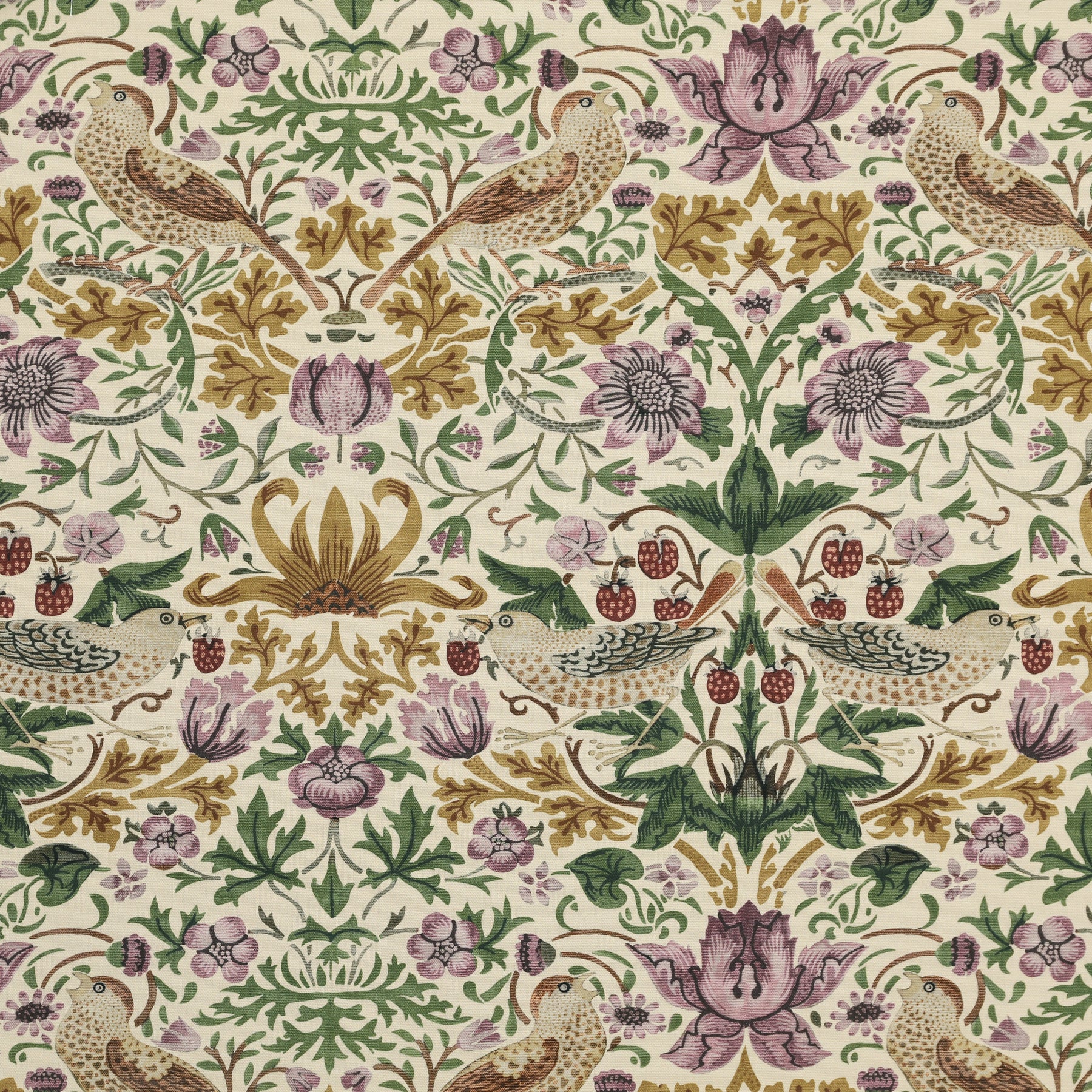 ANTE DECOR Strawberry Thief Printed Cotton Made To Measure Curtains Orchid