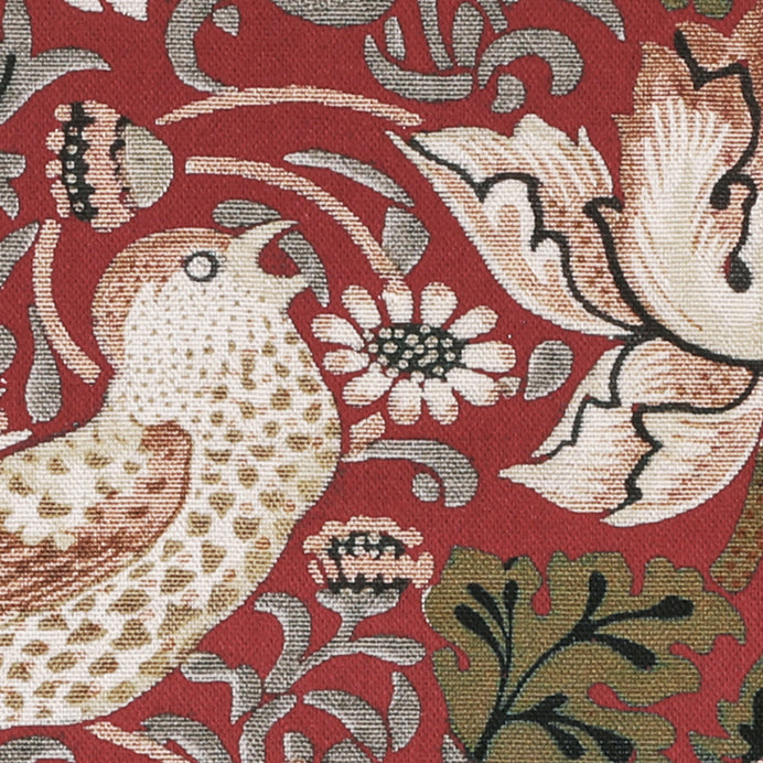 William Morris Strawberry Thief Made to Measure Roman Blind Red