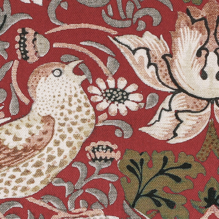William Morris Strawberry Thief Made to Measure Curtain Red