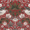 William Morris Strawberry Thief Printed Cotton Fabric Red