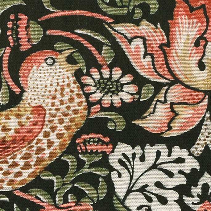 William Morris Strawberry Thief Made to Measure Curtain Green