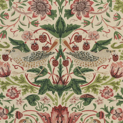 William Morris Strawberry Thief Printed Cotton Fabric Rose