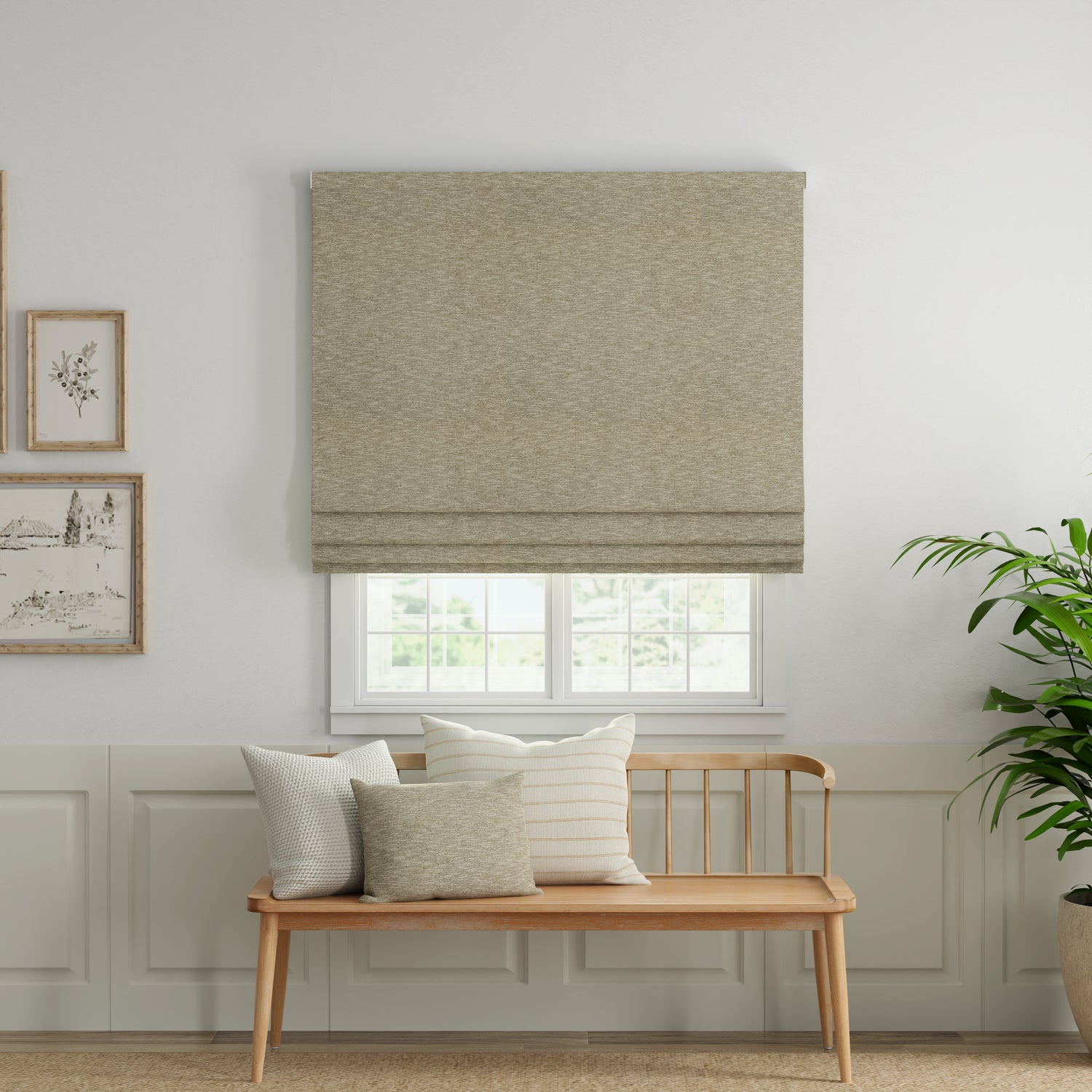 ANTE DECOR Athena Made To Measure Roman Blind Latte