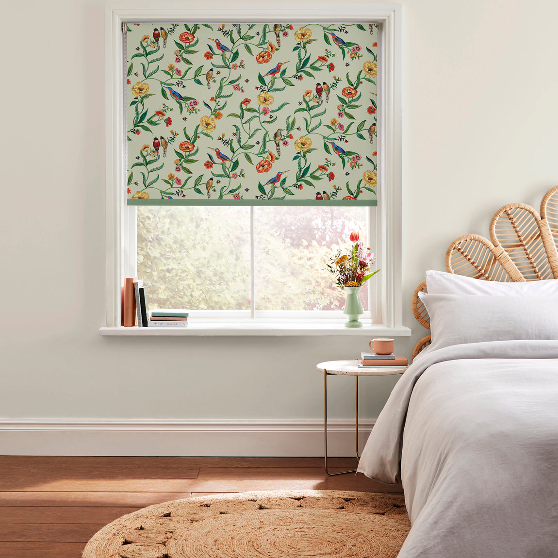 Cath Kidston Summer Birds Made to Measure Roller Blind Green
