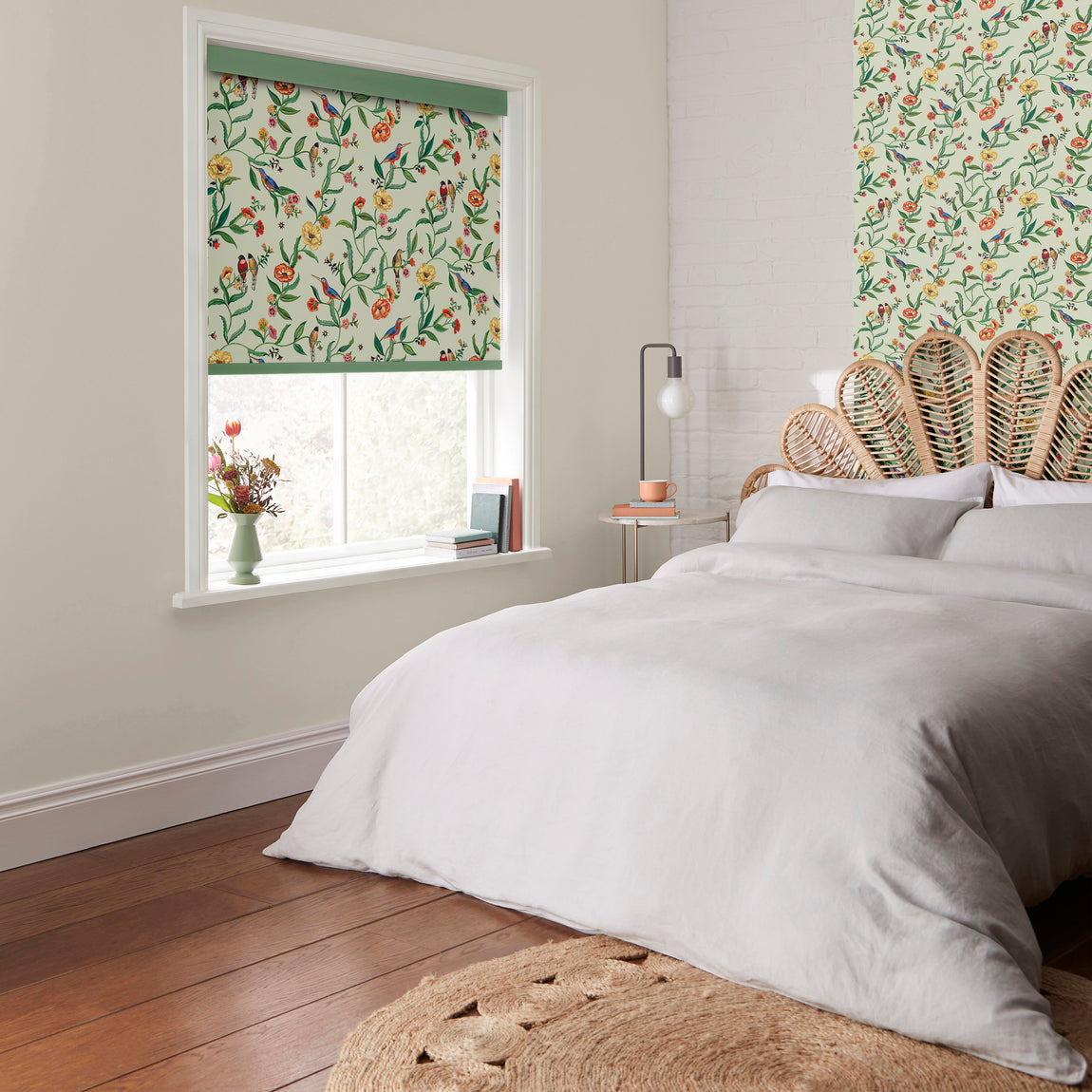 Cath Kidston Summer Birds Made to Measure Roller Blind Green