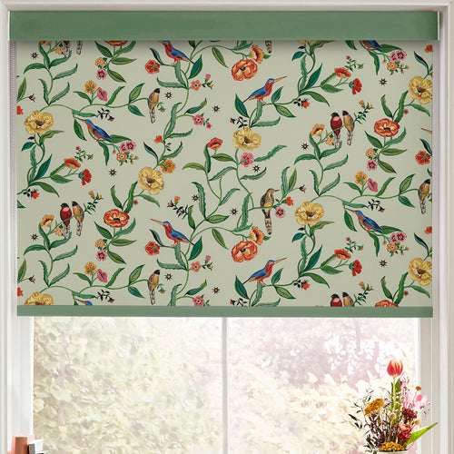 Cath Kidston Summer Birds Made to Measure Blackout Roller Blind Green