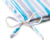 Summer Stripe Water Resistant Outdoor Rounded Seat Pad 42cm x 42cm Blue