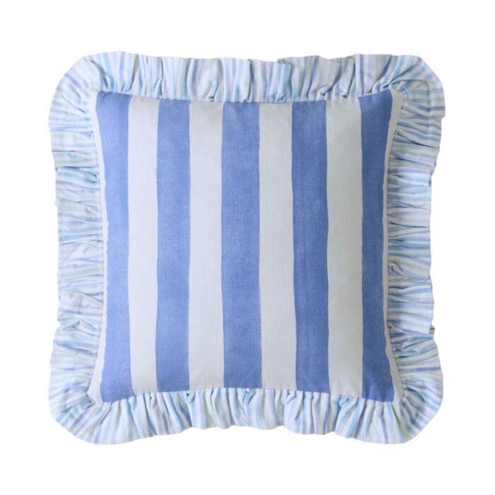 Bluebellgray Sunday Stripe 45cm x 45cm Filled Cushion Blue