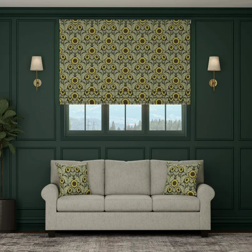 HOUSE Llewelyn-Bowen Sunny Side Up Printed Made To Measure Roman Blind Solaris