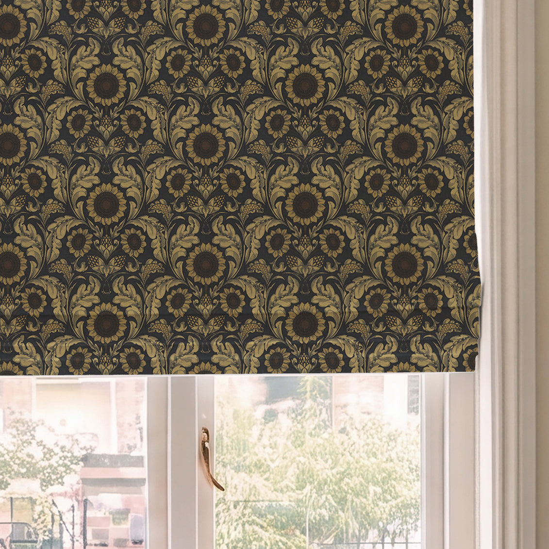 HOUSE Llewelyn-Bowen Sunny Side Up Printed Made To Measure Roman Blind Midnight