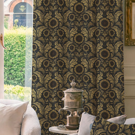 HOUSE Llewelyn-Bowen Sunny Side Up Printed Made To Measure Curtains Midnight