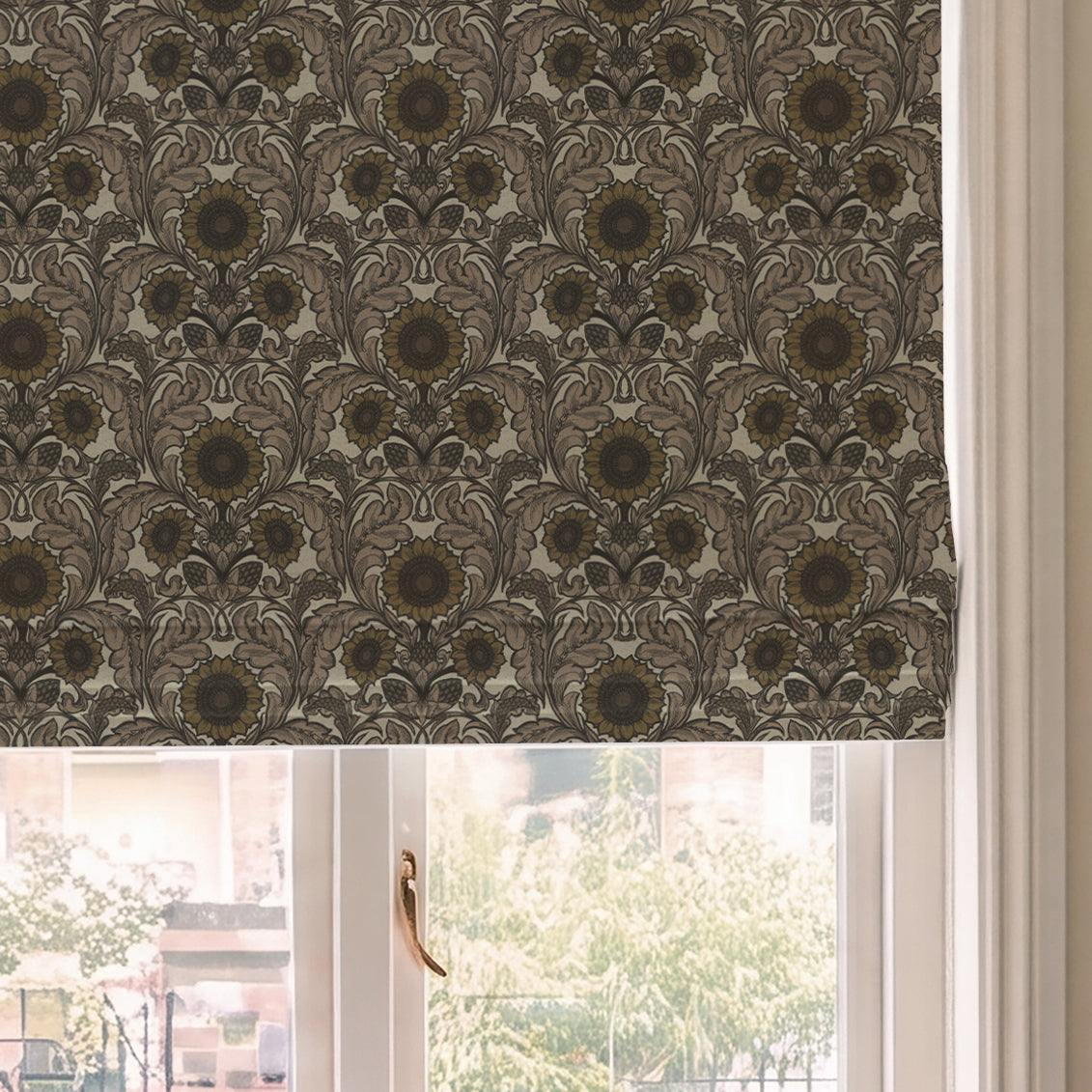 HOUSE Llewelyn-Bowen Sunny Side Up Printed Made To Measure Roman Blind Caviar