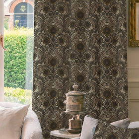 HOUSE Llewelyn-Bowen Sunny Side Up Printed Made To Measure Curtains Caviar