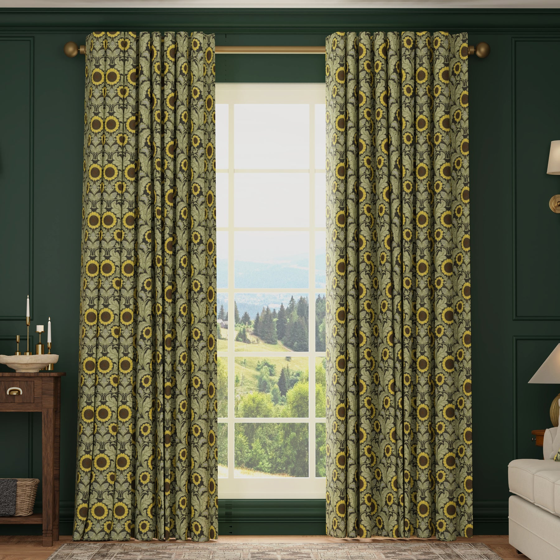 HOUSE Llewelyn-Bowen Sunny Side Up Printed Made To Measure Curtains Solaris