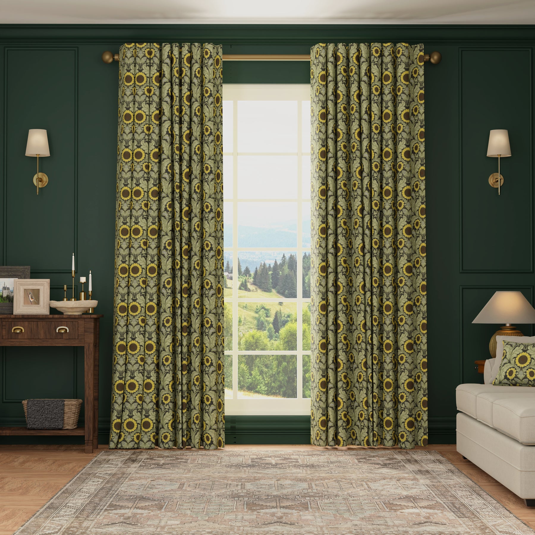 HOUSE Llewelyn-Bowen Sunny Side Up Printed Made To Measure Curtains Solaris