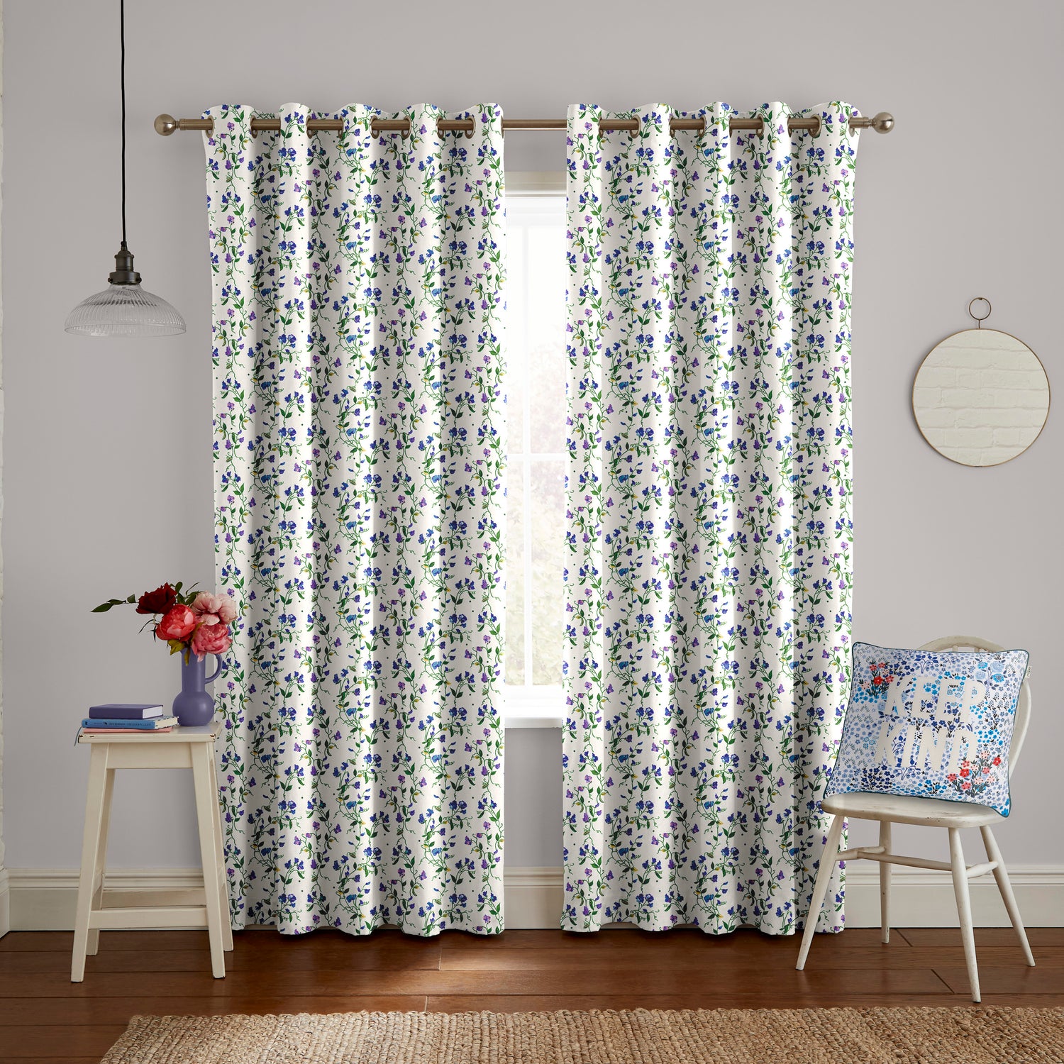 Cath Kidston Sweet Pea Made to Measure Curtain Purple