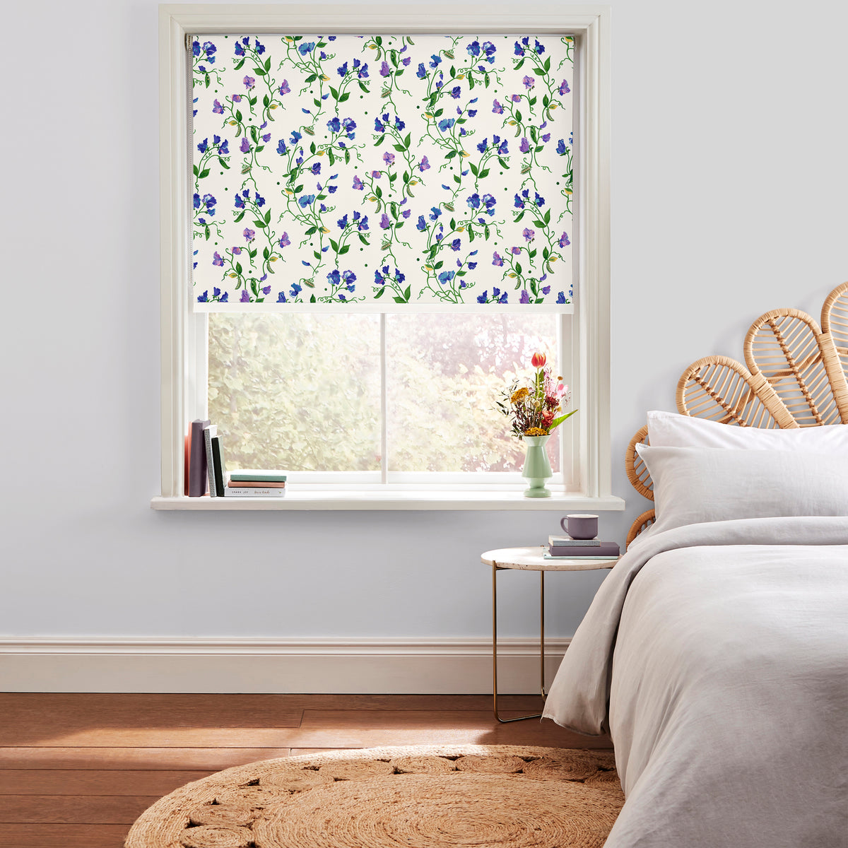 Cath Kidston Sweet Pea Made to Measure Blackout Roller Blind Purple