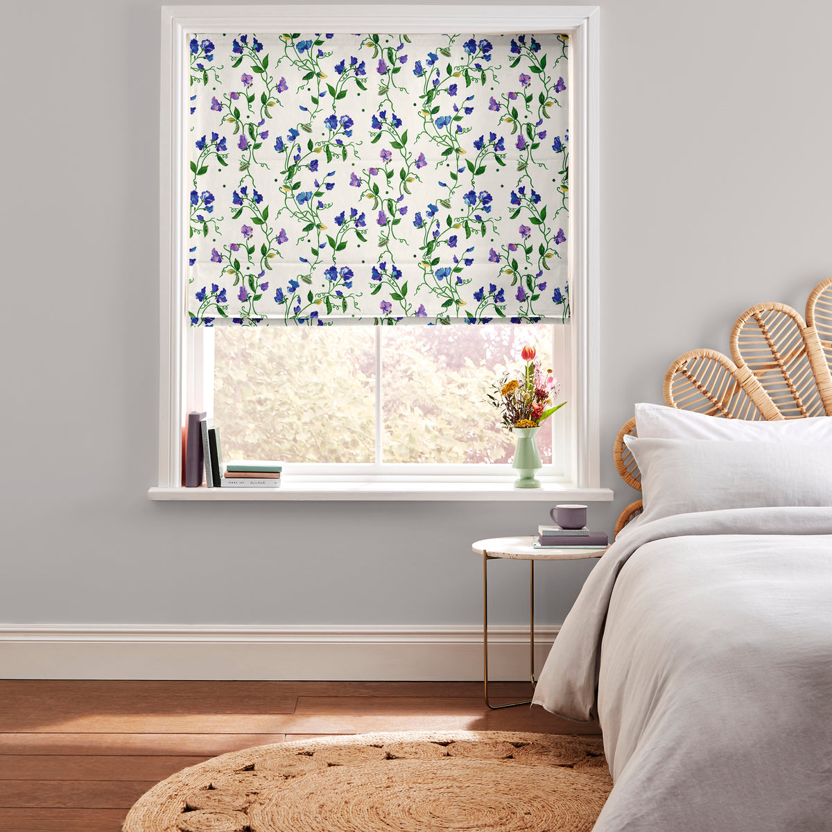 Cath Kidston Sweet Pea Made to Measure Roman Blind Purple