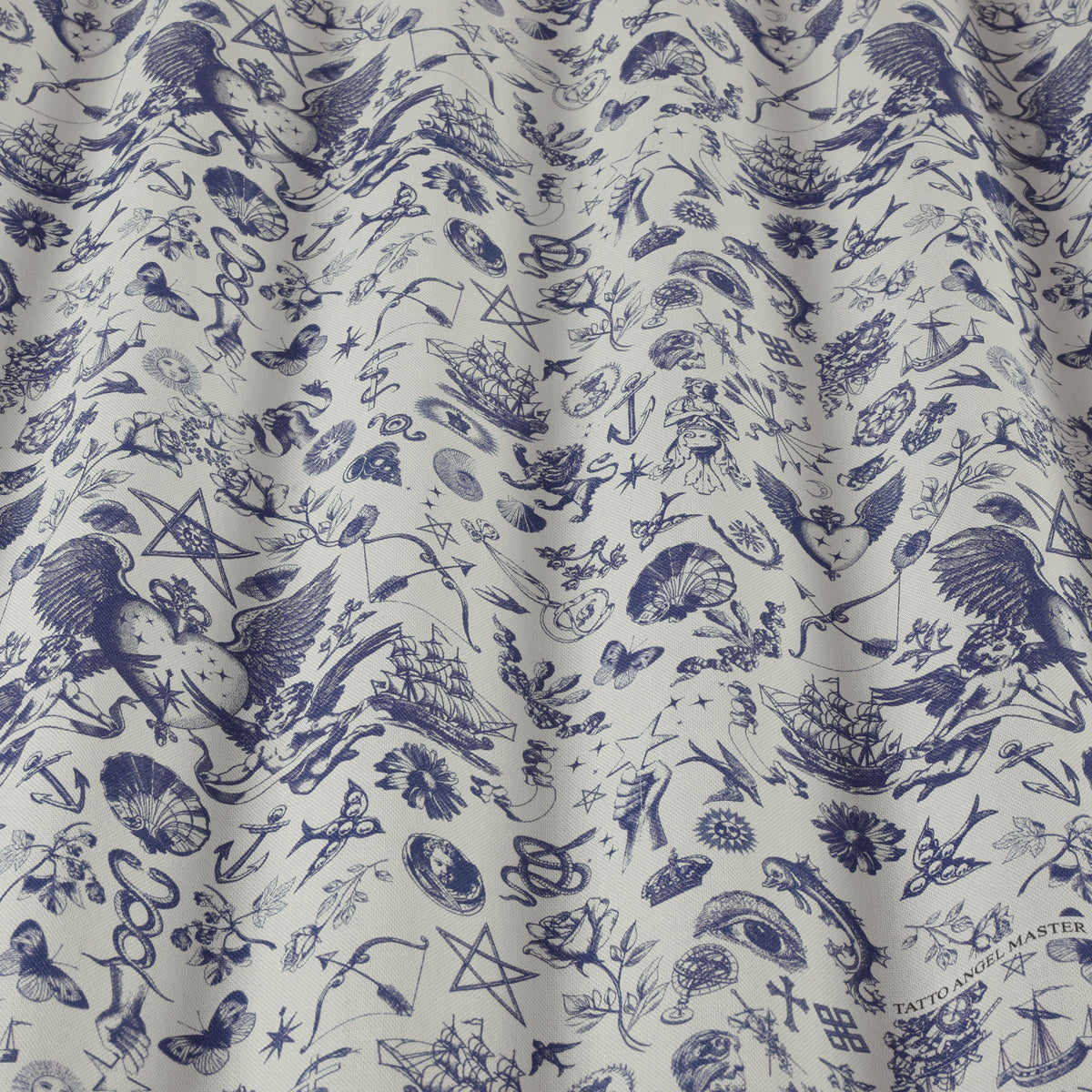 Carrie Neely Tattoo Angel Made To Measure Roman Blind Blue