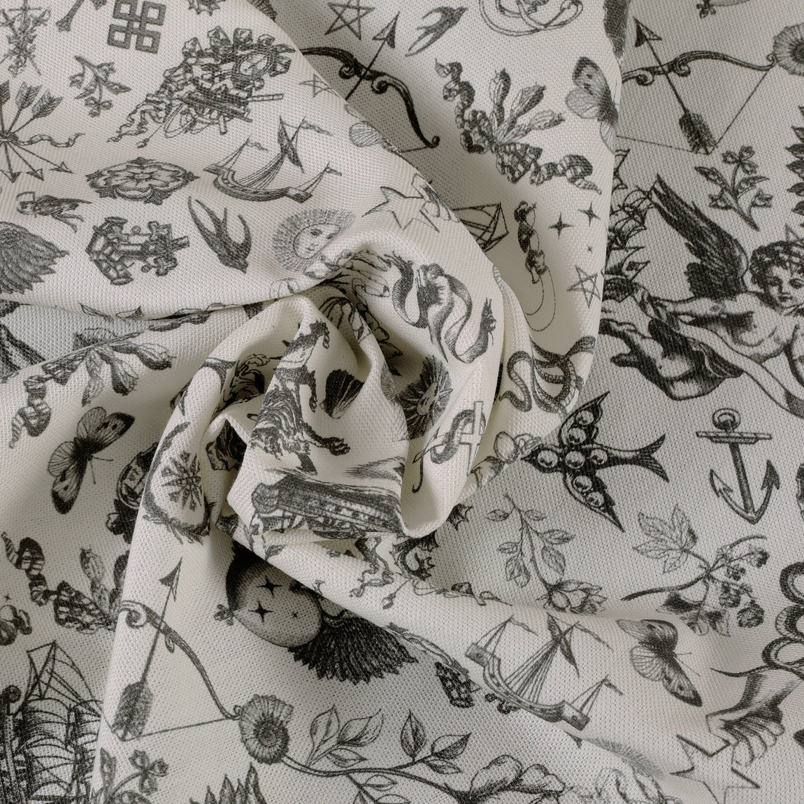 Carrie Neely Tattoo Angel Made To Measure Roman Blind Charcoal