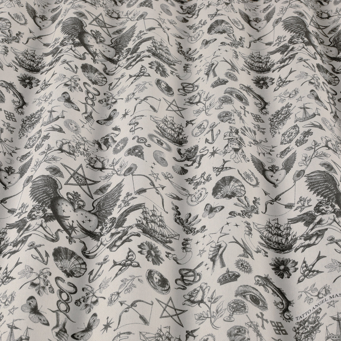 Carrie Neely Tattoo Angel Made To Measure Curtains Charcoal