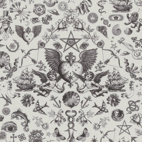 Carrie Neely Tattoo Angel Fabric Charcoal