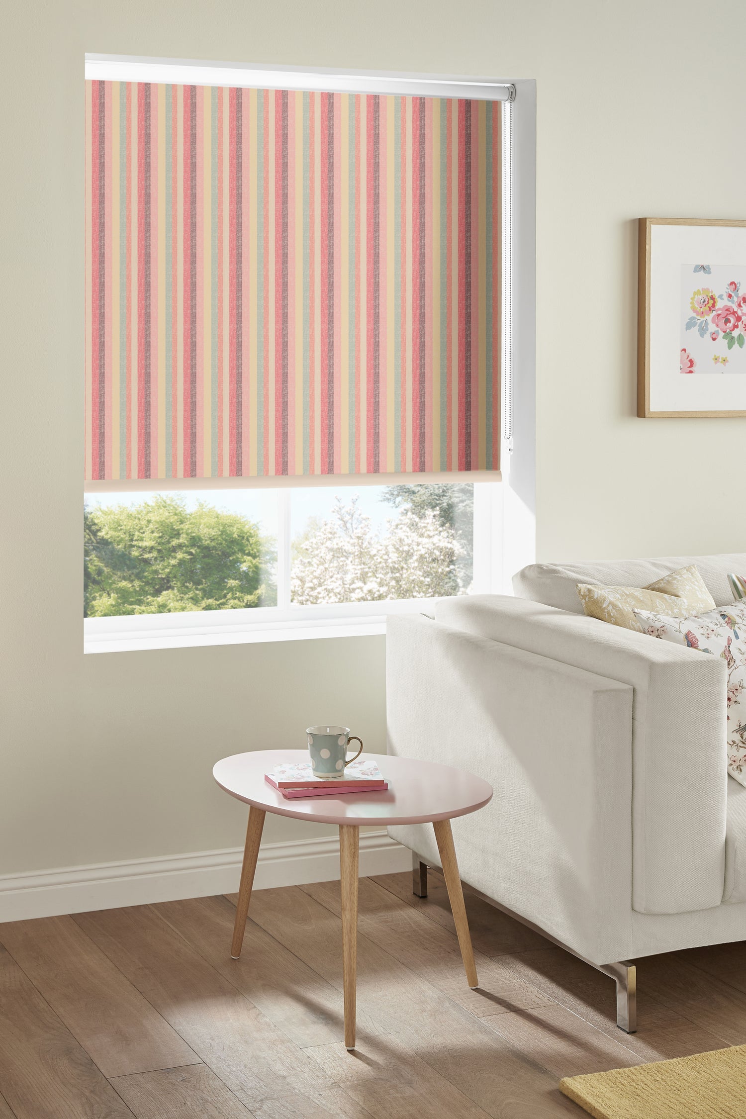 Cath Kidston Textured Stripe Made to Measure Roller Blind Multi