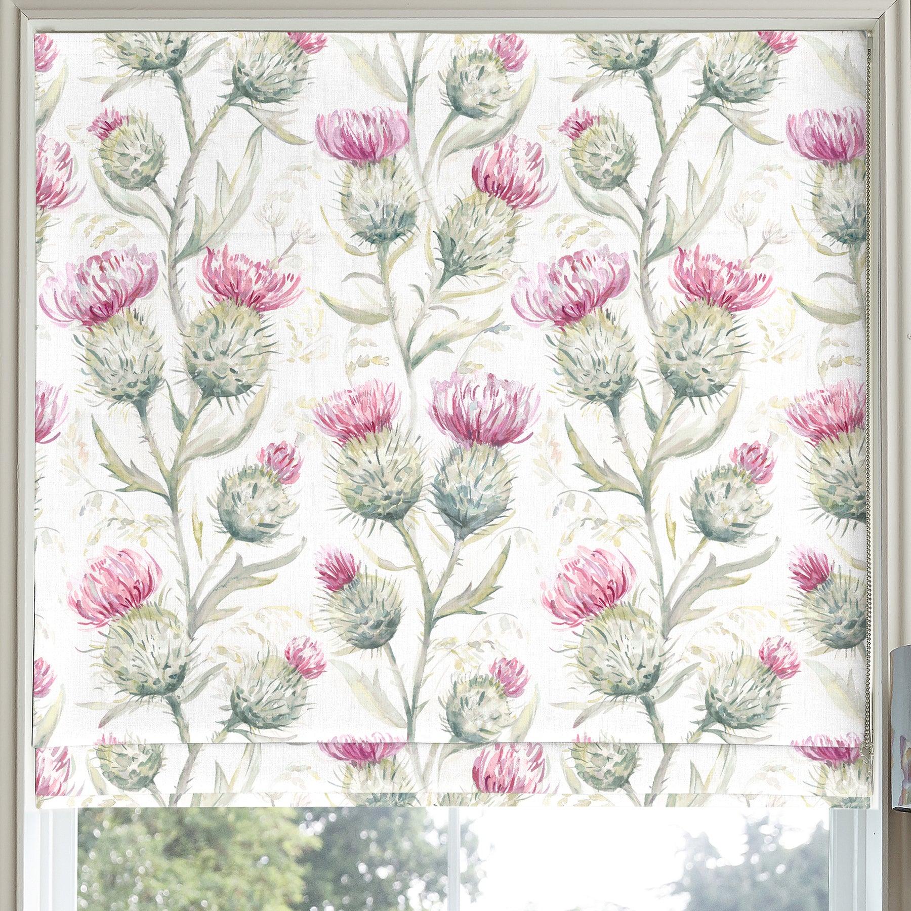 Voyage Thistle Glen Made To Measure Roman Blind Summer