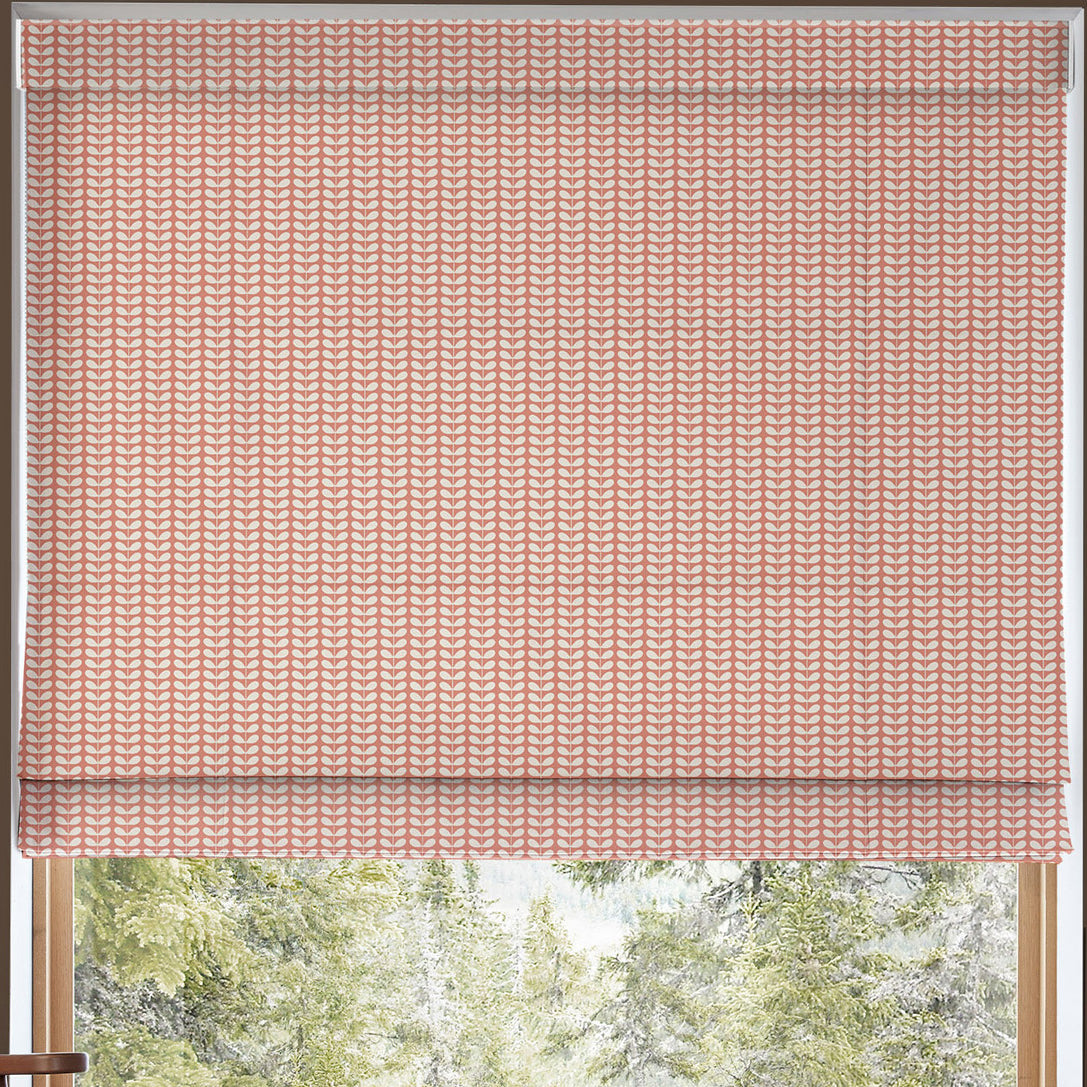 Orla Kiely Tiny Stem Made to Measure Roman Blind Pink