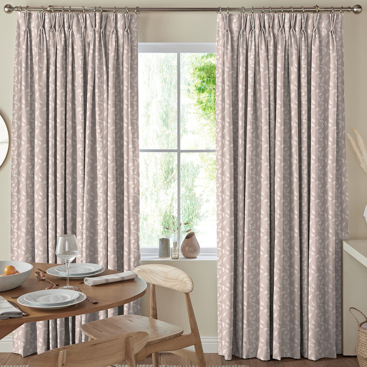 Leaf Vine Made to Measure Curtain Orchid