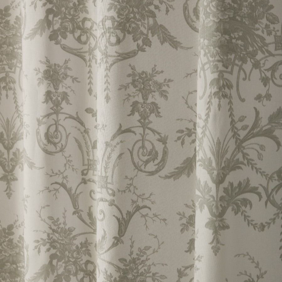 Laura Ashley Tuileries Ready Made Blackout Eyelet Curtains Dark Dove Grey