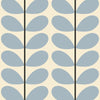 Orla Kiely Two Colour Stem Made to Measure Wave Curtain + FREE Track Powder Blue