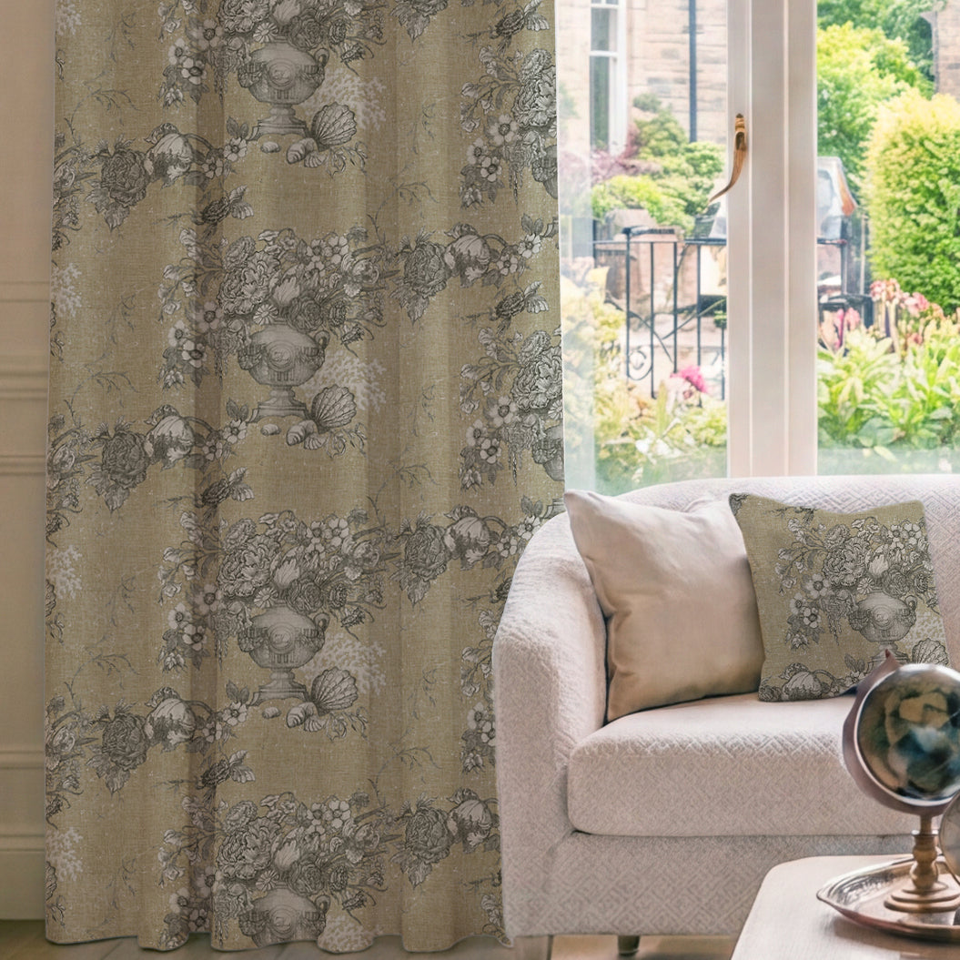 HOUSE Llewelyn-Bowen Vacannes Made To Measure Curtains Terracotta