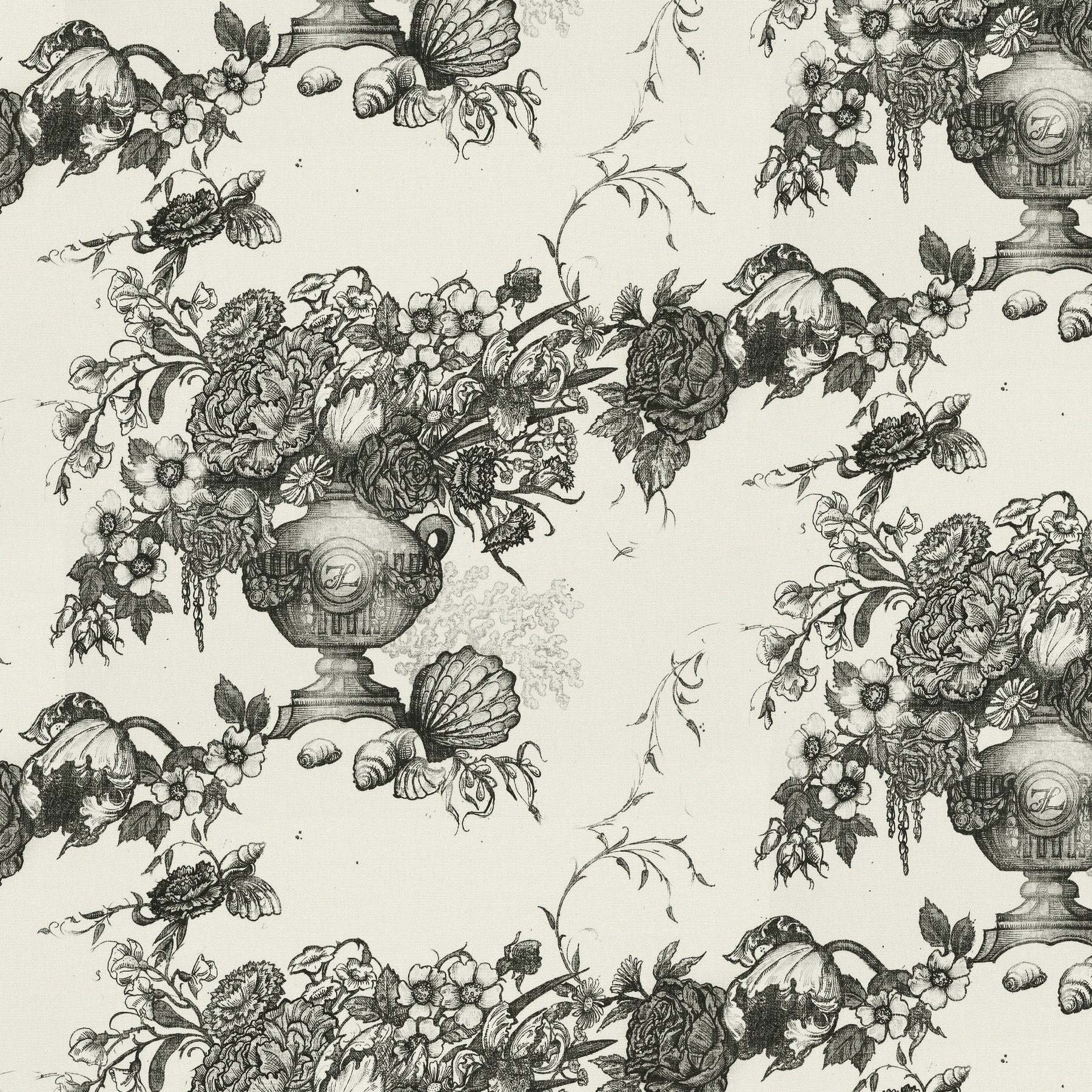HOUSE Llewelyn-Bowen Vacannes Fabric Ivory Mortar