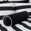 Style Sisters Velvet Boudoir Filled Cushion 50cm x 16cm Black