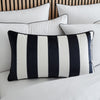 Style Sisters Velvet Stripe Boudoir Filled Cushion 30cm x 80cm Black White