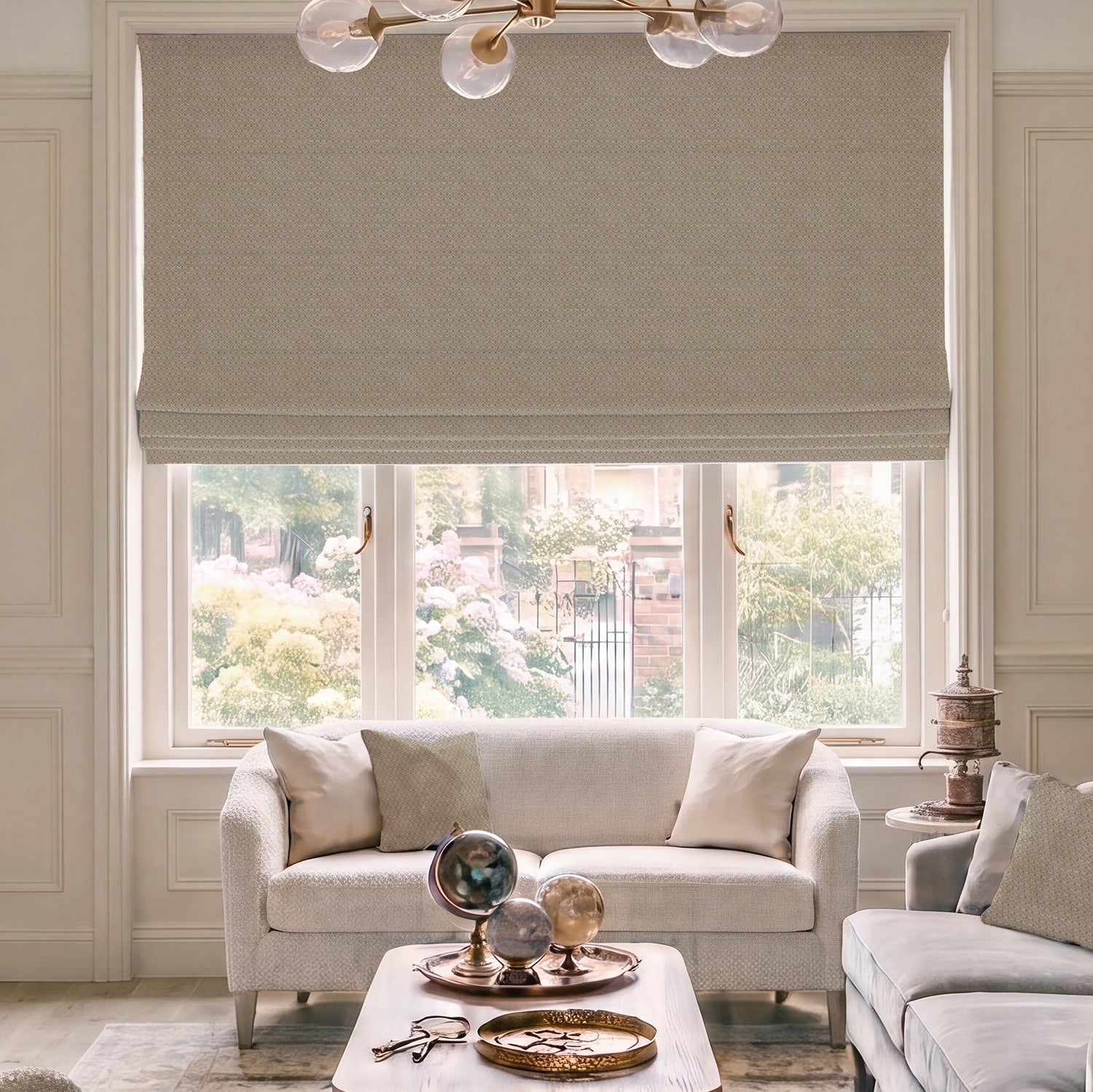 HOUSE Llewelyn-Bowen Divina Made To Measure Roman Blind Cotswold Stone
