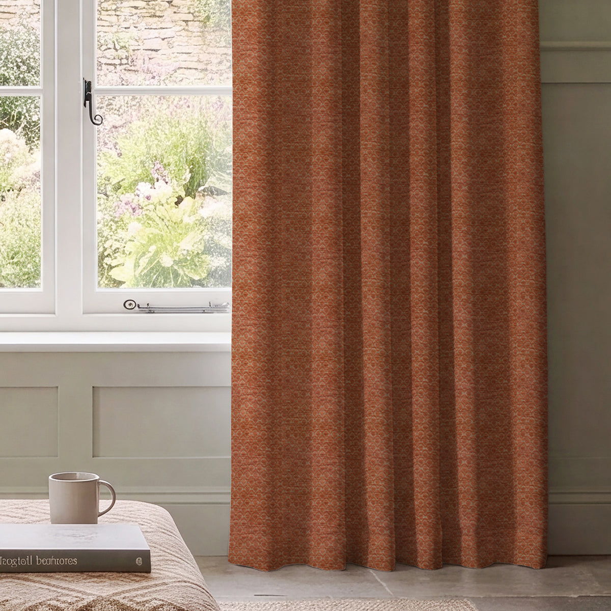 HOUSE Llewelyn-Bowen Divina Made To Measure Curtains Burnt Orange