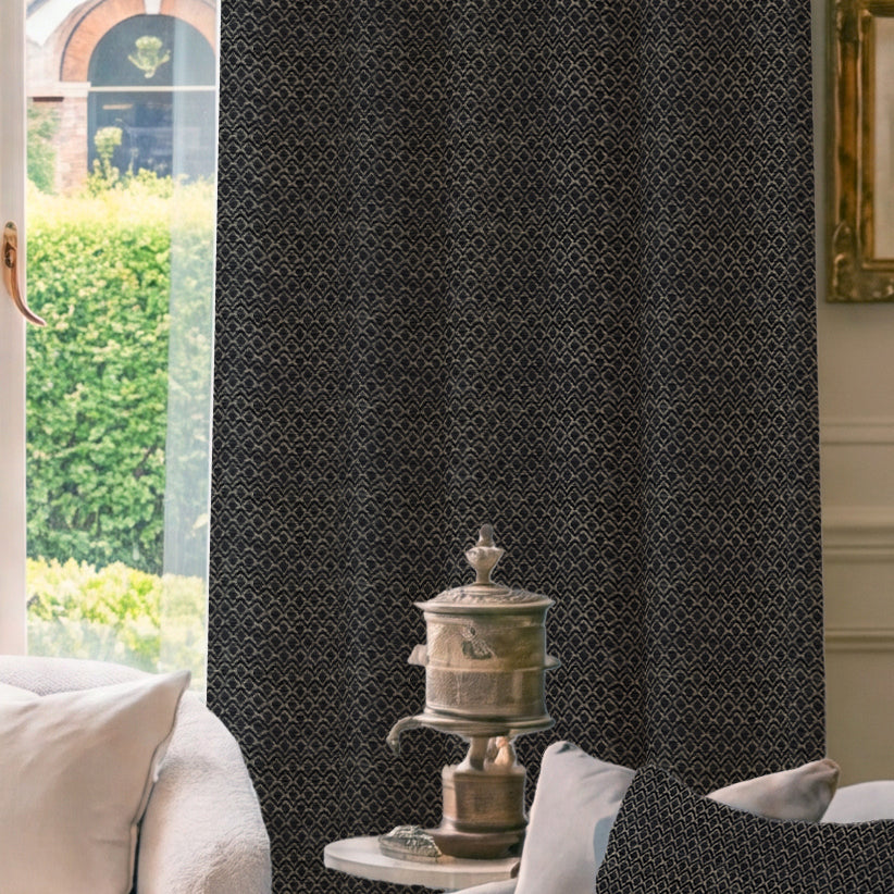 HOUSE Llewelyn-Bowen Divina Made To Measure Curtains Nero