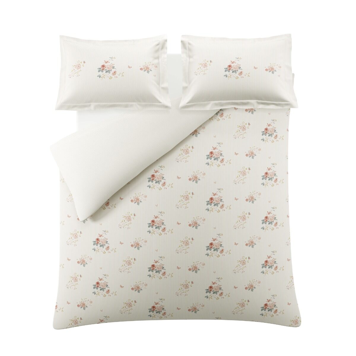 Sophie Allport Vintage Rose Duvet Cover Bedding Set Pink Natural