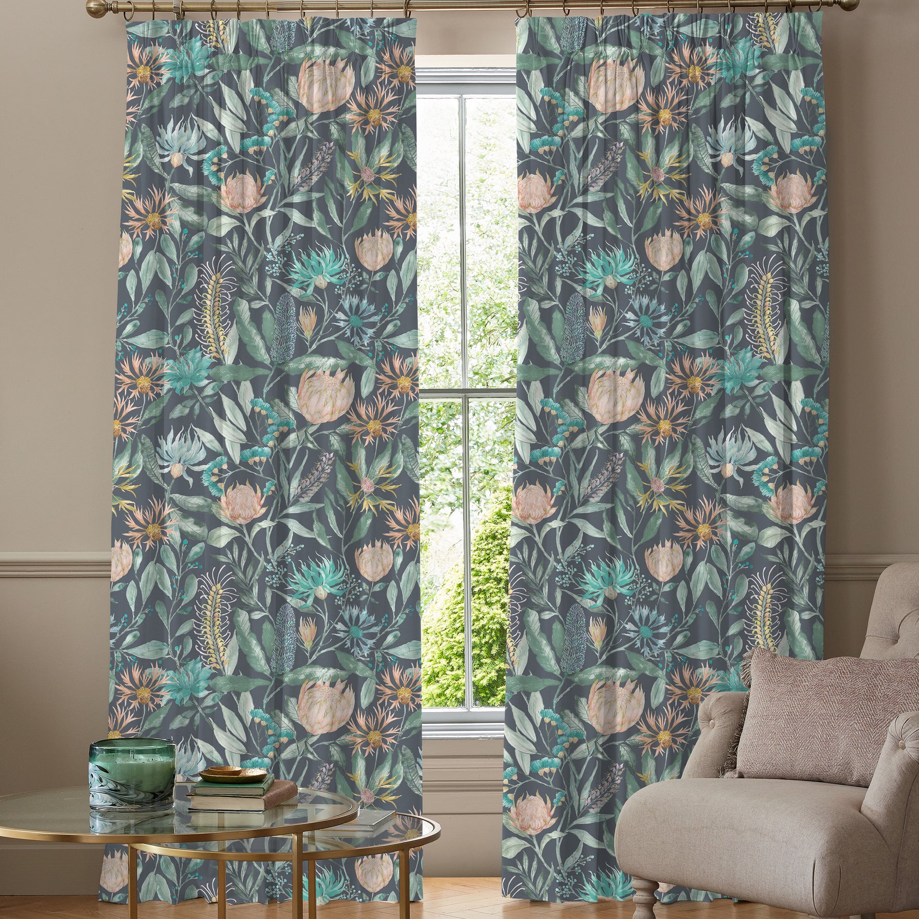 Voyage Vitoria Made To Measure Curtains Sapphire