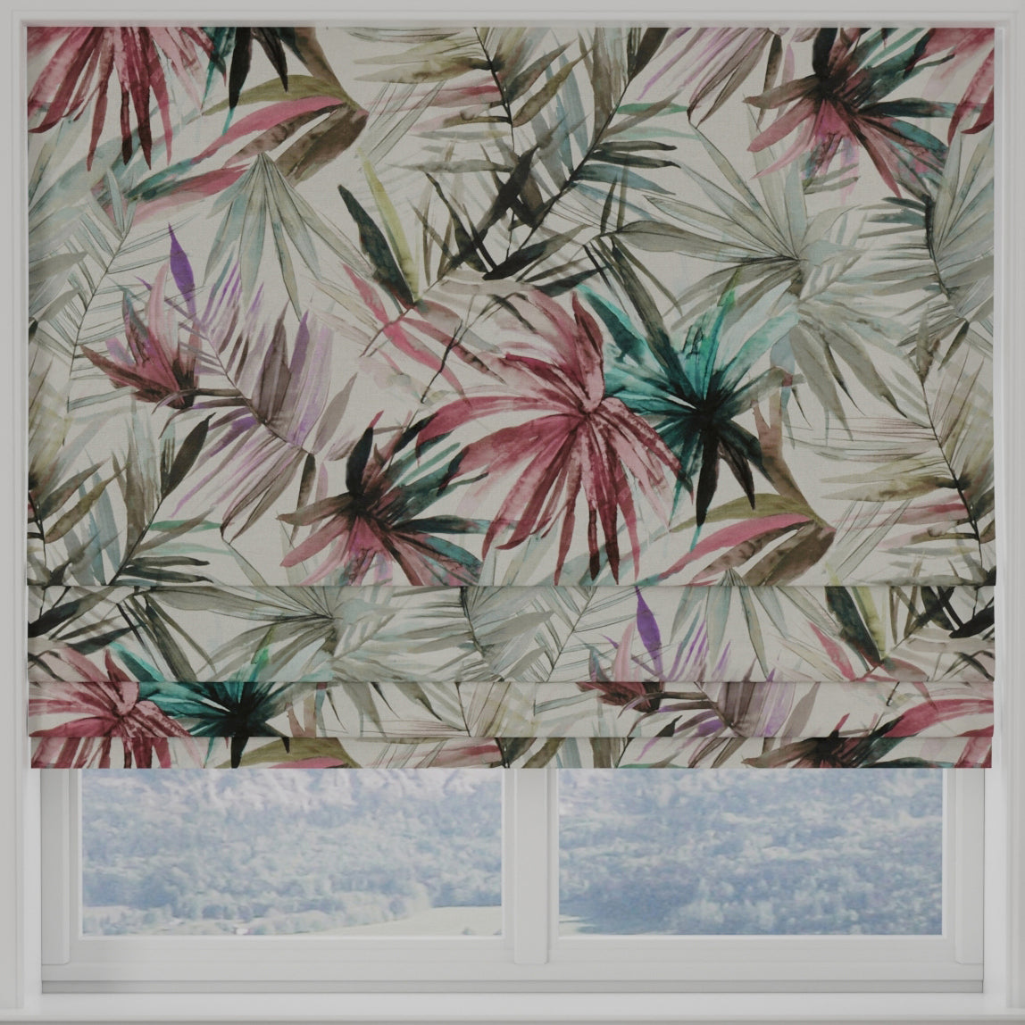 Waikiki Made to Measure Roman Blind Hibiscus