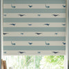 Sophie Allport Whale Stripe Made to Measure Roller Blind Deep Duck Egg