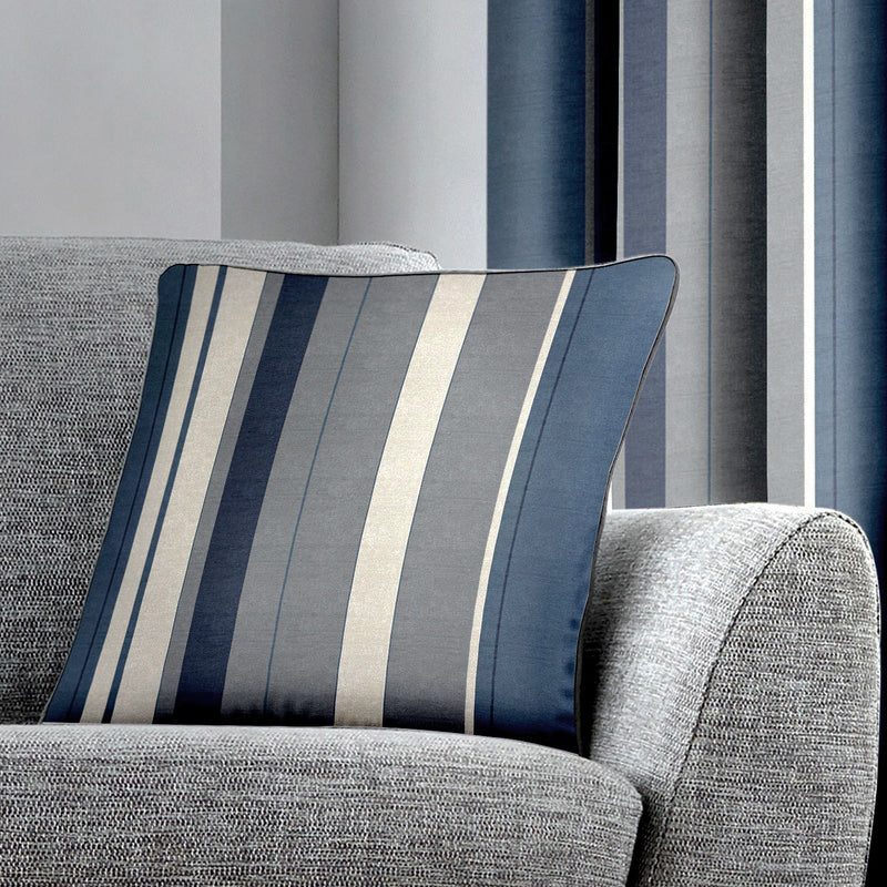 Fusion Whitworth Check Filled Cushion 43cm x 43cm Blue