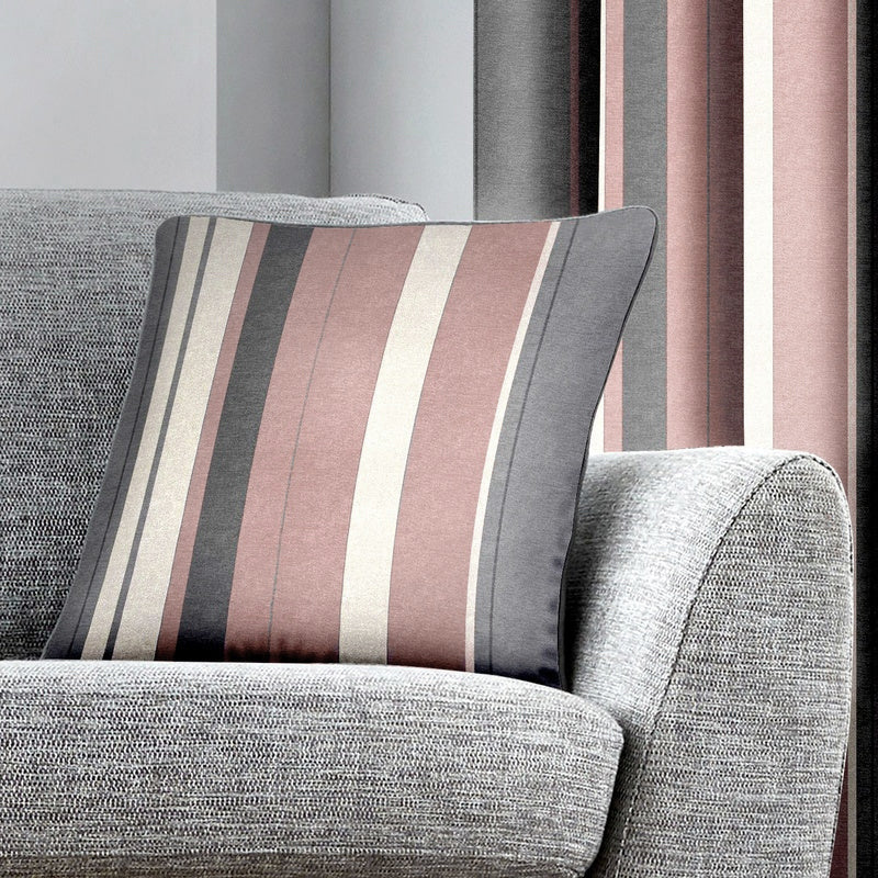 Fusion Whitworth Check Filled Cushion 43cm x 43cm Blush