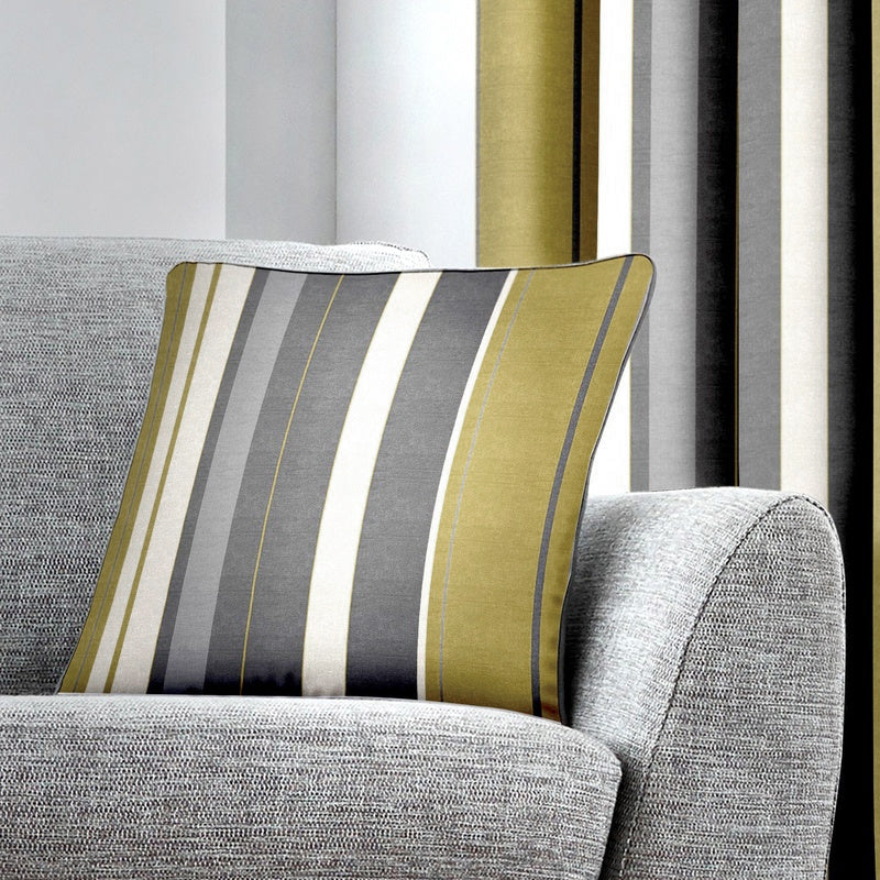 Fusion Whitworth Lined Ready Made Eyelet Curtains Ochre