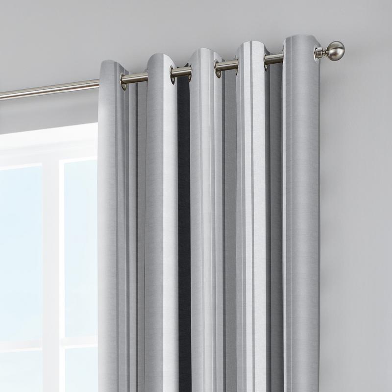 Fusion Whitworth Lined Ready Made Eyelet Curtains Grey