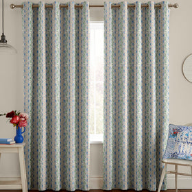 Cath Kidston Wiggle Rose Made to Measure Curtain Blue