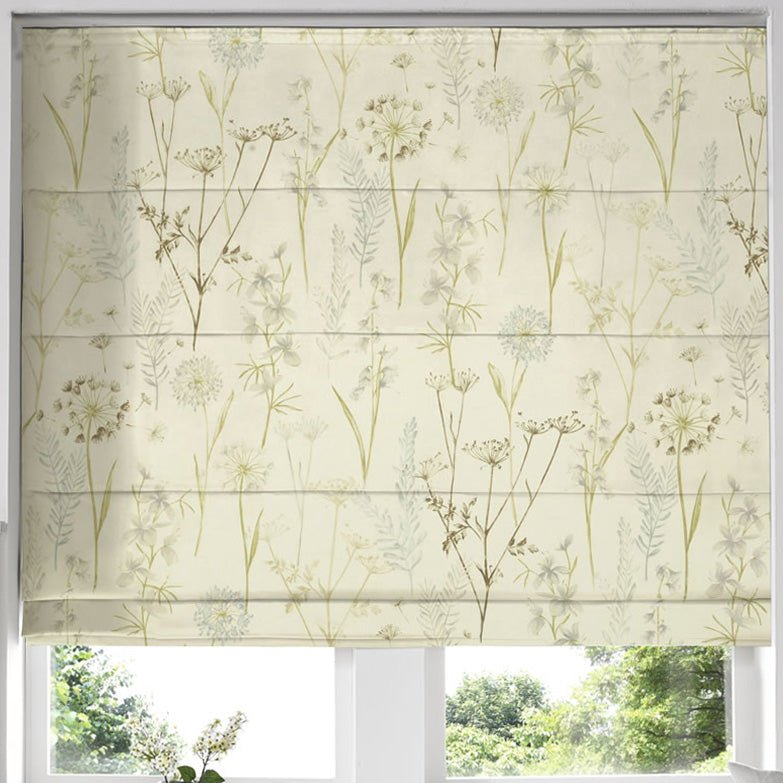Wild Flower Made to Measure Roman Blind Wedgewood