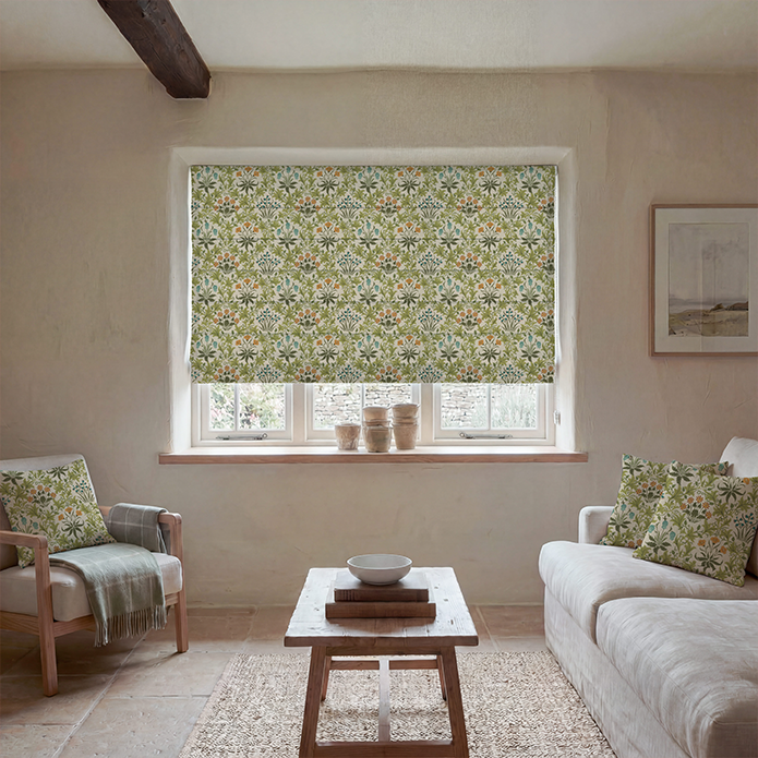 William Morris Celandine Fabric Yellow Blue